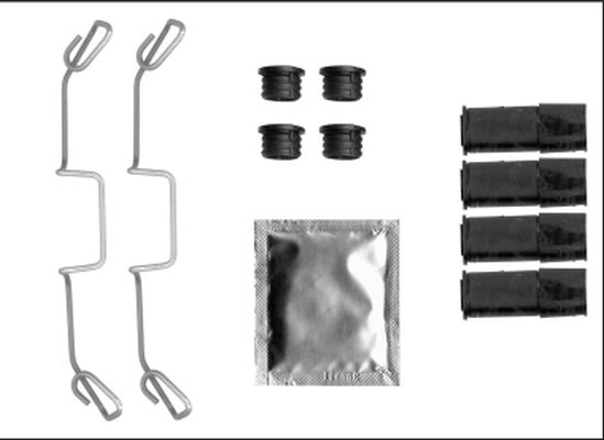 HELLA PAGID Piederumu komplekts, Bremžu suports 8DZ 355 205-611